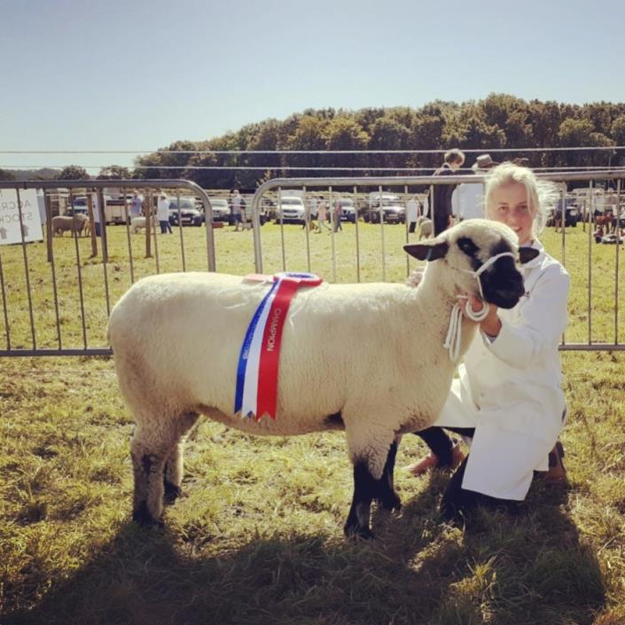 Emily Alvis with Swinbrook Tiddles - Breed Champion 2019